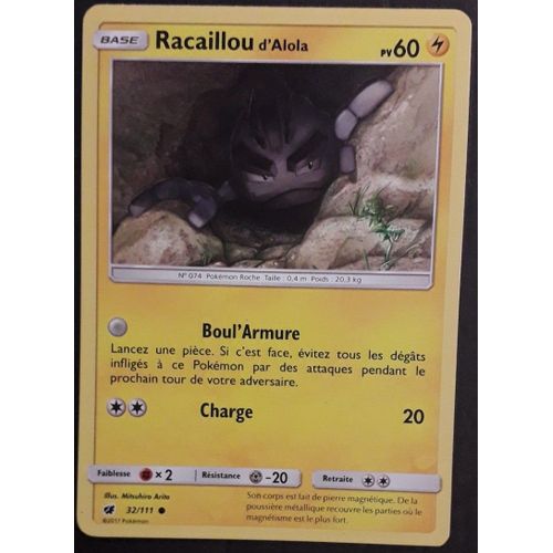 Carte Pokémon Racaillou D Alola 32/111 - Invasion Carmin Soleil Et Lune (Vf)