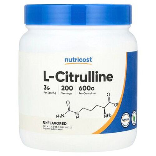 Nutricost, L-Citrulline, Sans Arôme, 600 G 