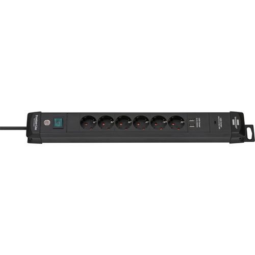 Brennenstuhl Prolongateurs multiprise Premium-Line avec chargeur USB Power Delivery 6 prises noir 3m H05VV-F 3G1,5 - 1951160607