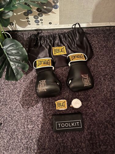 Gants De Boxe En Cuir Everlast (Édition 1910) + Bande Everlast (4m)