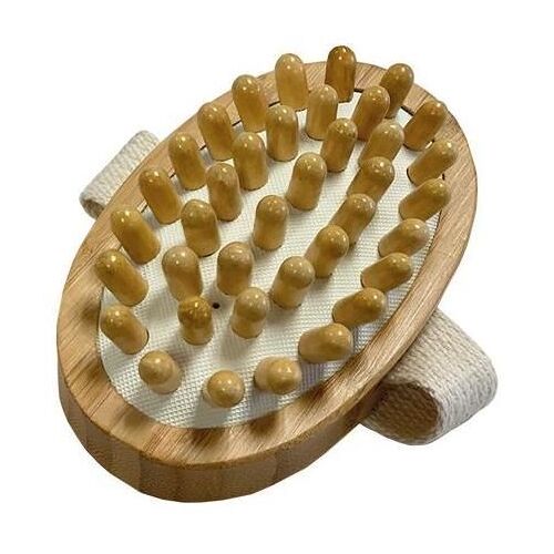 Brosse De Massage Anti-Cellulite En Bambou 