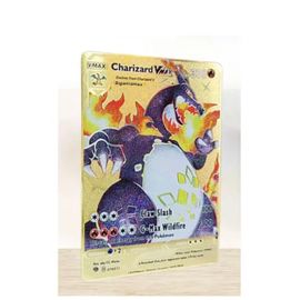 Dracaufeu Vmax Shiny Charizard Metal Gold Pour Cadeau Enfant Français 