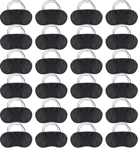 24 Pack Sleep Eye Mask Shade Cover, Soft Eyesfold Travel Sleep Cover Confortable