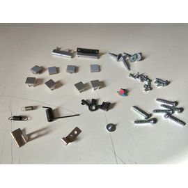 Vis, Ressorts, Caches Boutons De Console Ps2 Slim Silver