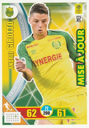 N° 225 Bis - Carte Panini Foot - Adrenalyn Xl 2017 / 2018 - Andrei Girotto - Nantes - Mise A Jour