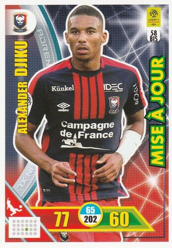 N° 58 Bis - Carte Panini Foot - Adrenalyn Xl 2017 / 2018 - Alexander Djiku - Caen - Mise A Jour
