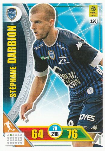 N° 350 - Carte Panini Foot - Adrenalyn Xl 2017 / 2018 - Stephane Darbion - Troyes