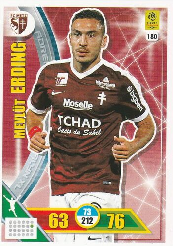 N° 180 - Carte Panini Foot - Adrenalyn Xl 2017 / 2018 - Mevlut Erding - Metz