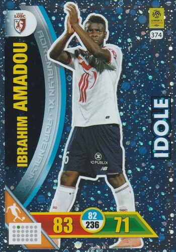 N° 374 - Carte Panini Foot - Adrenalyn Xl 2017 / 2018 - Ibrahim Amadou - Lille - Idole