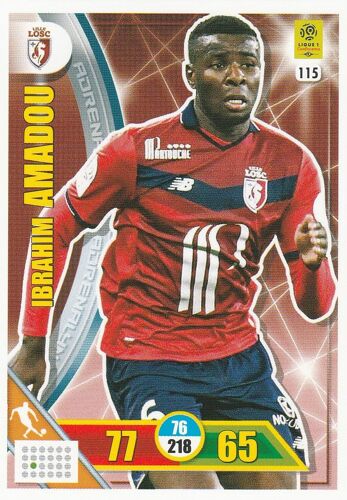 N° 115 - Carte Panini Foot - Adrenalyn Xl 2017 / 2018 - Ibrahim Amadou - Lille