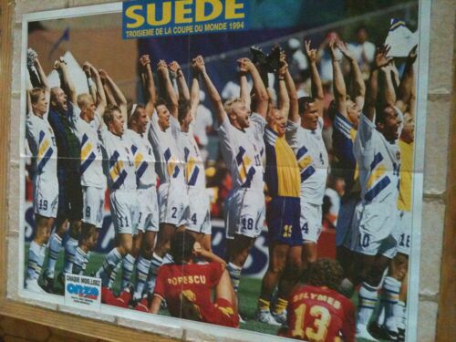 Poster Onze Mondial Suède Troisième De La Coupe Du Monde 1994