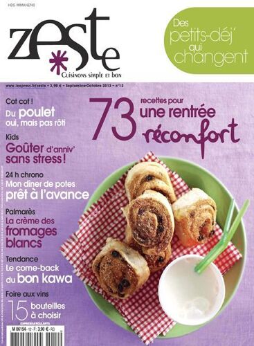 Zeste 12 - 73 Recettes Pour Une Rentrée Réconfort