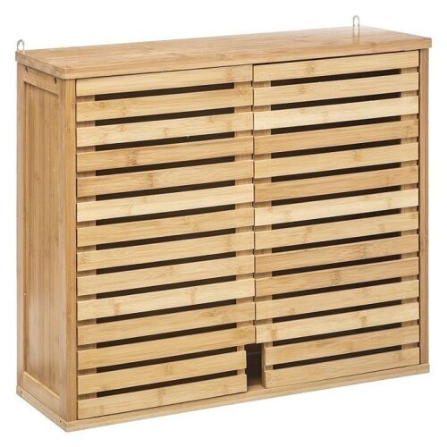 Meuble haut salle bain 2 portes bambou Sicela - Bambou
