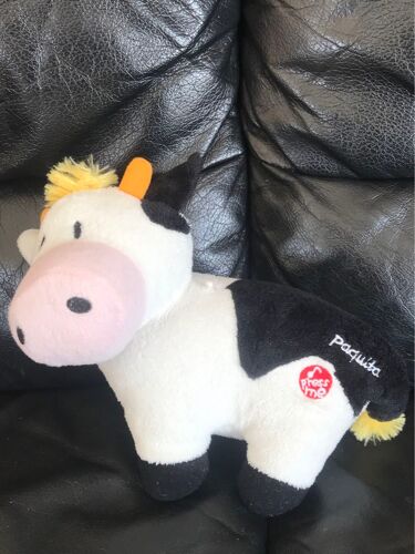 Doudou Peluche Vache Paquita Press Me