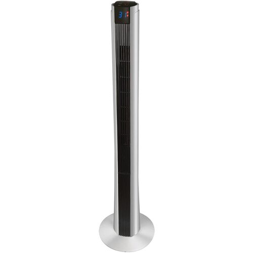 Ventilateur Colonne Avec Minuteur Et Fonction Oscillation 50w Noir Gris