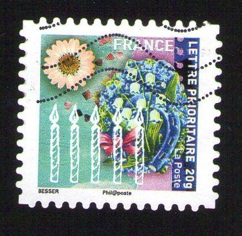 Timbre Oblitéré Used Stamp Selo Carimbado Meilleurs Voeux Timbre N° 14 France 2010 Y&t 506