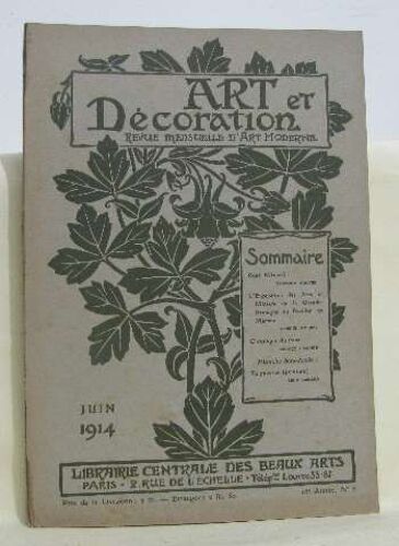 Art Et Décoration Juin 1914 N°6