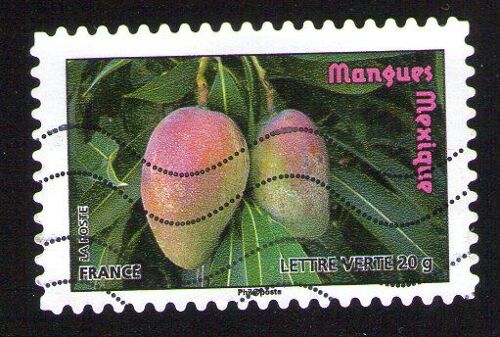 Timbre Oblitéré Used Stamp Carnet Des Fruits Pour Une Lettre Verte Mangues Mexique Lettre Verte 0,57 Euro France 2012