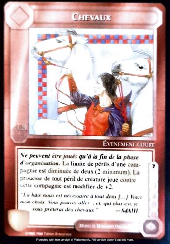 Carte Le Seigneur Des Anneaux : Les Sorciers - Chevaux 1996