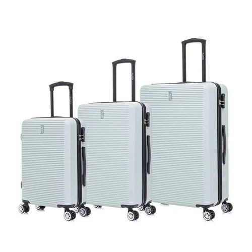 Set de Valise 3 Pièces | Valise Celims France Weekend | Cabine + Moyenne + Grande | Ultra-Résistant | Roues 360 | Cadenas | Vert Pastel
