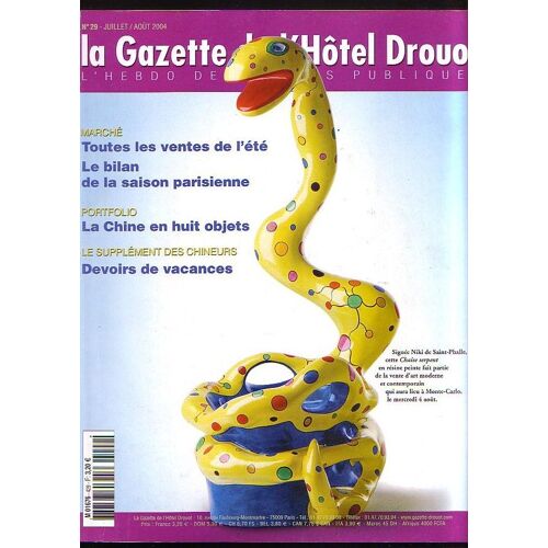Gazette De Hôtel Drouot N° 29 Juillet - Août 2004 Vente De L'été,La Chine En 8 Objets...