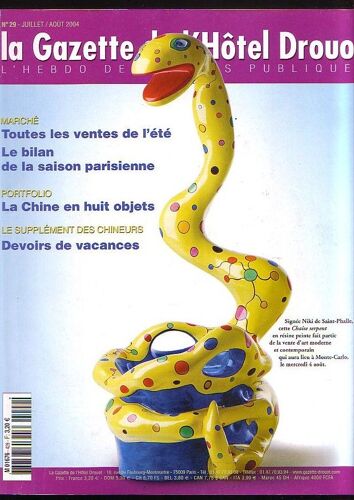 Gazette De Hôtel Drouot N° 29 Juillet - Août 2004 Vente De L'été,La Chine En 8 Objets...