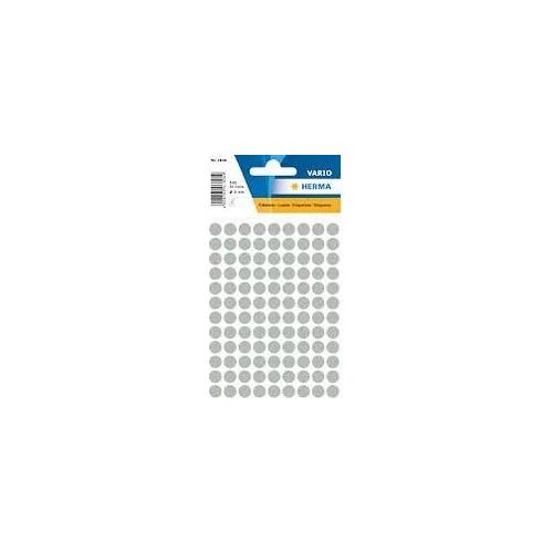 HERMA - Papier - auto-adhésif - gris - diamètre 8 mm 540 rouleau(x) étiquettes