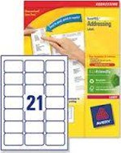 AVERY Zweckform Etiquettes adresses, 63,5 x 38,1 mm, blanc