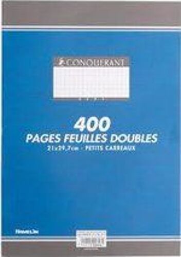 Copies Doubles Non Perforées 400 Pages A4 70g 5 X 5