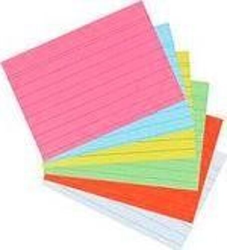 Fiches Bristol 75 X 125 Mm, A7, 170g, Lignées, Rose