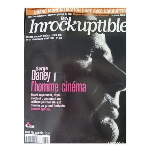 Les Inrockuptibles N° 279 _ Du 27 Février Au 25 Mars 2001 _ Serge Daney, L'homme Cinéma : Dossier Spécial