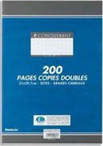 Copies Doubles Non Perforées 200 Pages A4 70g Seyes