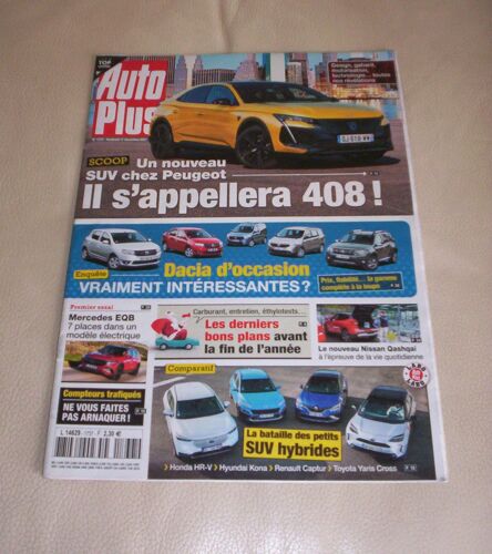 Auto Plus N° 1737 - Suv Peugeot 408 "Coupé" - Renault Clio 1.5 Blue Dci - Match Des Petits Suv Hybrides - Dacia D' Occasion : De Bonnes Affaires ? - Mercedes Eqb...