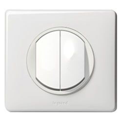 Legrand Celiane LEG99956 Interrupteur double ou double va et vient 10 ampres complet Blanc