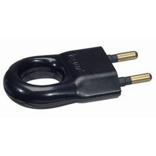 LEGRAND FICHE M 2P 6A PLAST.NOIR VR.50163