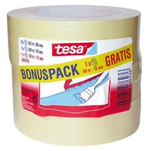 TESA PROMO ADH.MASQ.LOT 4RL 50MX19MM+50MX30