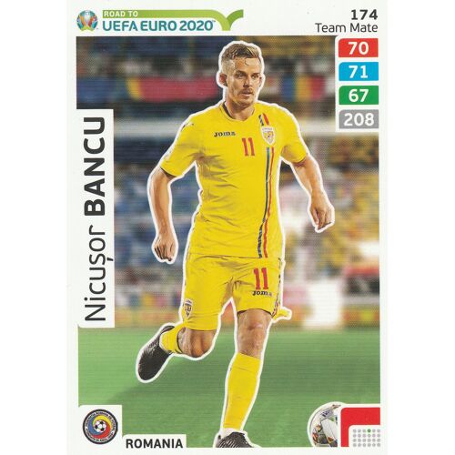 N° 174 - Carte Panini Foot - Road To Uefa Euro 2020 - Nicusor Bancu - Roumanie