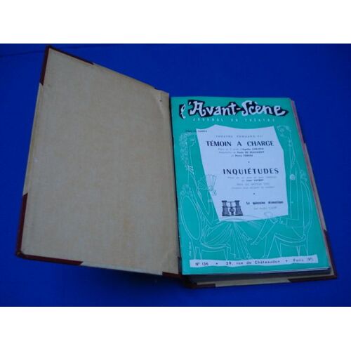 L'avant-Scène.  Journal Du Théâtre Et Femina Théâtre