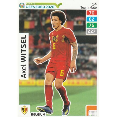 N° 14 - Carte Panini Foot - Road To Uefa Euro 2020 - Axel Witsel - Belgique