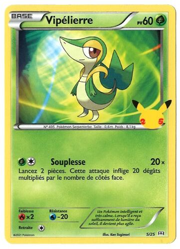 Carte Pokemon - Vipélierre 5/25 - Promo Mcdo 2021 Fr
