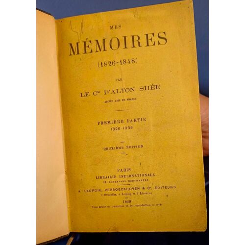Mes Memoires Comtesse D'alton Shee