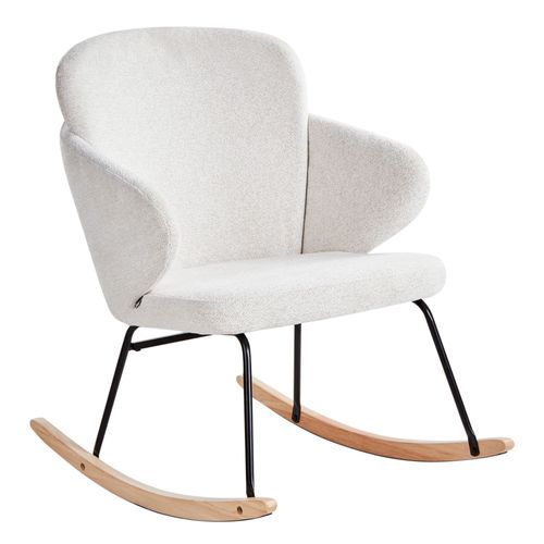 Fauteuil À Bascule Viken Tissu Blanc Cassé