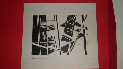 Ean Leppien 51 Xylographie Sans Titre Signée Et Datée