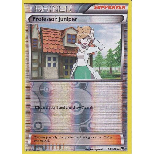 Carte Pokemon - Professor Juniper - 84/101 - Reverse - Explosion Plasma - Version Anglaise -