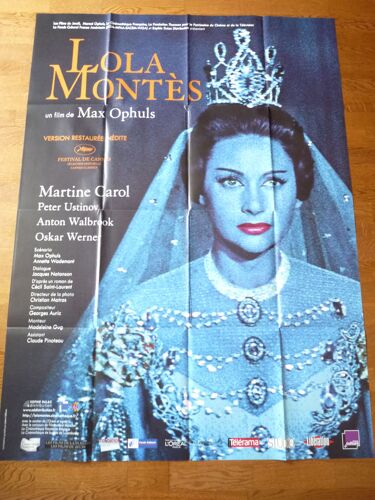 Lola Montès De Max Ophuls Avec Martine Carol... - Affiche Originale De Cinéma 120 X 160 Cm