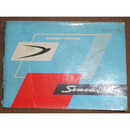 Carnet Service Simca 1000