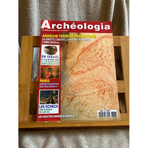 Archeologia Numéro 348 Septembre 1998 Ardèche Israel Paris Echecs Angola