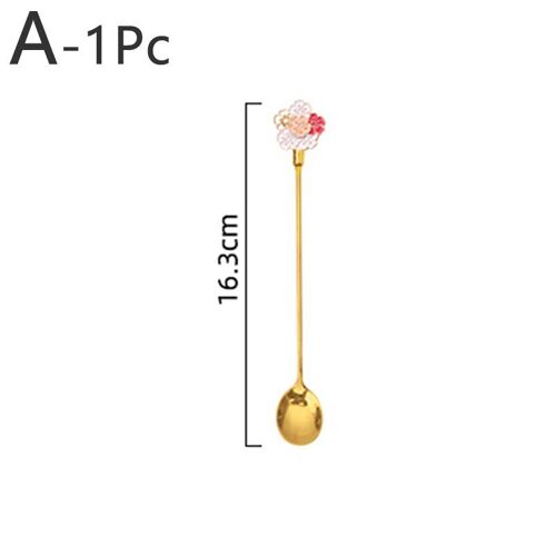 Mini Cuillère À Café En Acier Inoxydable, Marguerite, Fleur De Soleil, Fourchette À Fruits, Cuillère À Thé Dessert, Vaisselle Pour Enfants