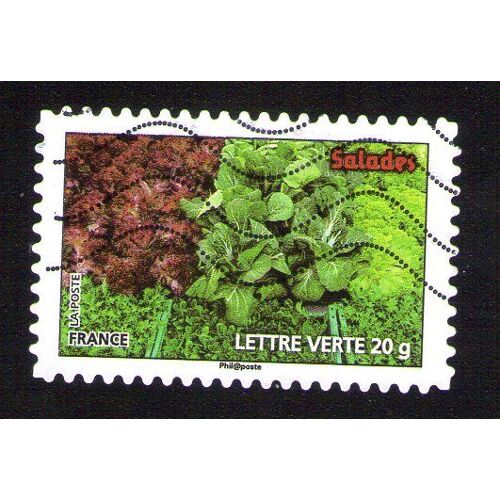 Timbre Oblitéré Carnet Des Légumes Pour Une Lettre Verte Salades France 2012 Y&t 740