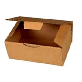 10 Boites Postales À Tirettes Marrons : 240 X 170 X 50 Mm Petite Cannelure